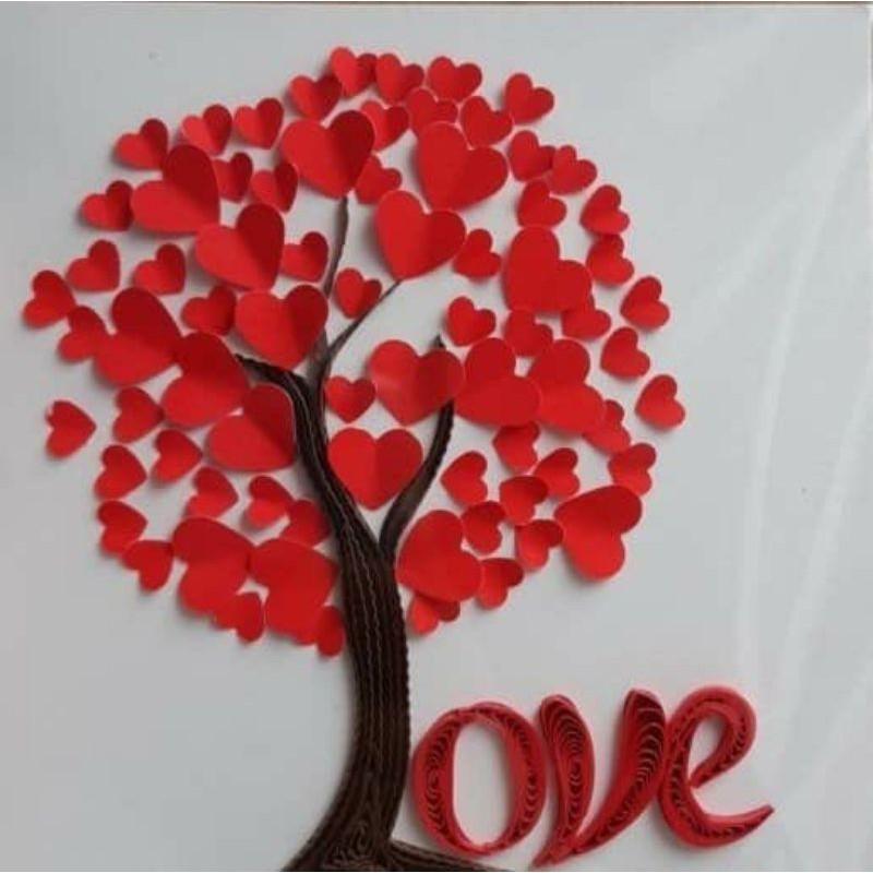 THIỆP QUILLING, THIỆP HANDMADE TÌNH YÊU NHIỀU MẪU