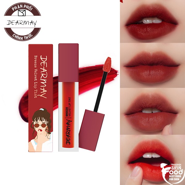 Son kem siêu lì, màu sắc thời thượng Hàn Quốc Dearmay Breeze Velvet Lip Tint 4.4g