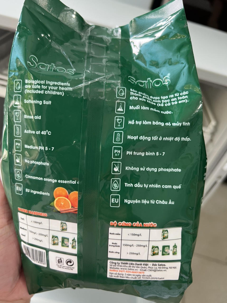 Bột rửa chén bát SATOS 1.5kg dùng cho mọi loại máy rửa chén