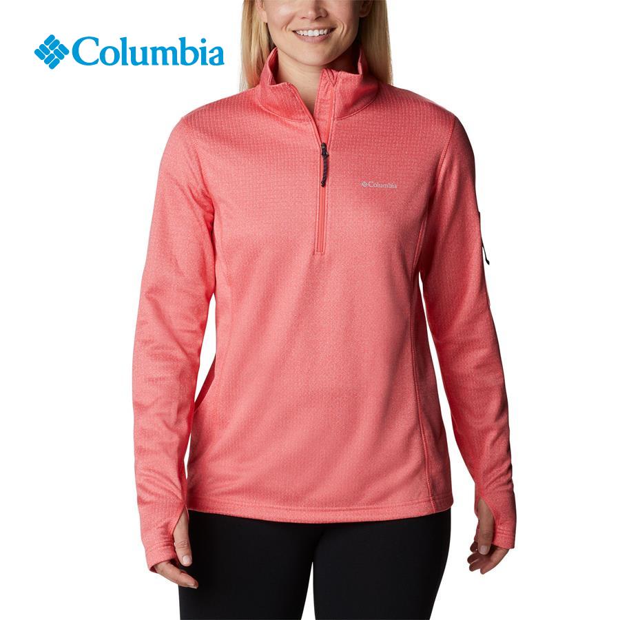 Áo thun tay dài thể thao nữ Columbia W Park View Grid Fleece 1/2 Zip - 1959702614