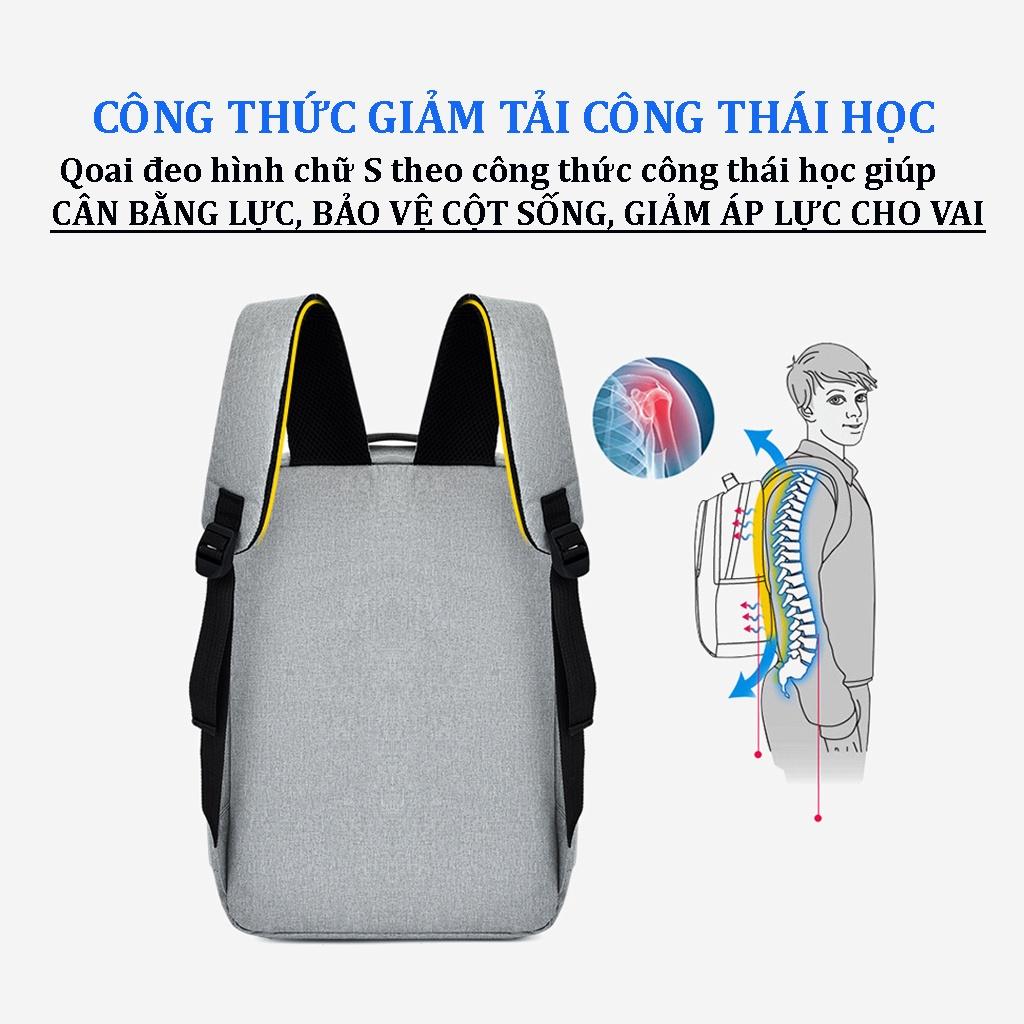 Balo Đi Học Thời Trang Nam Nữ, Ba Lô Đựng Laptop 15.6inch Chống Sốc Chống Nước, Đi Làm Công Sở Du Lịch Phong Cách Unisex