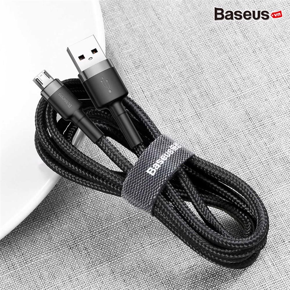 Cáp sạc nhanh Baseus dây dù siêu chắc hỗ trợ truyền dữ liệu USB to Micro Cafule dài 1M/2M