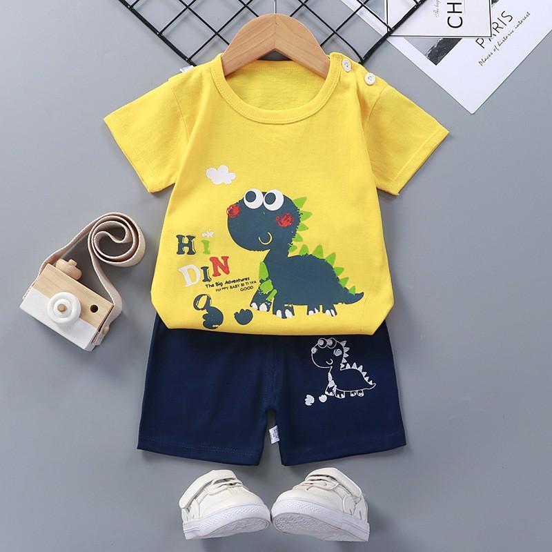 Bộ cộc tay cotton cho bé, hàng quảng châu siêu mát, chất cotton siêu xịn