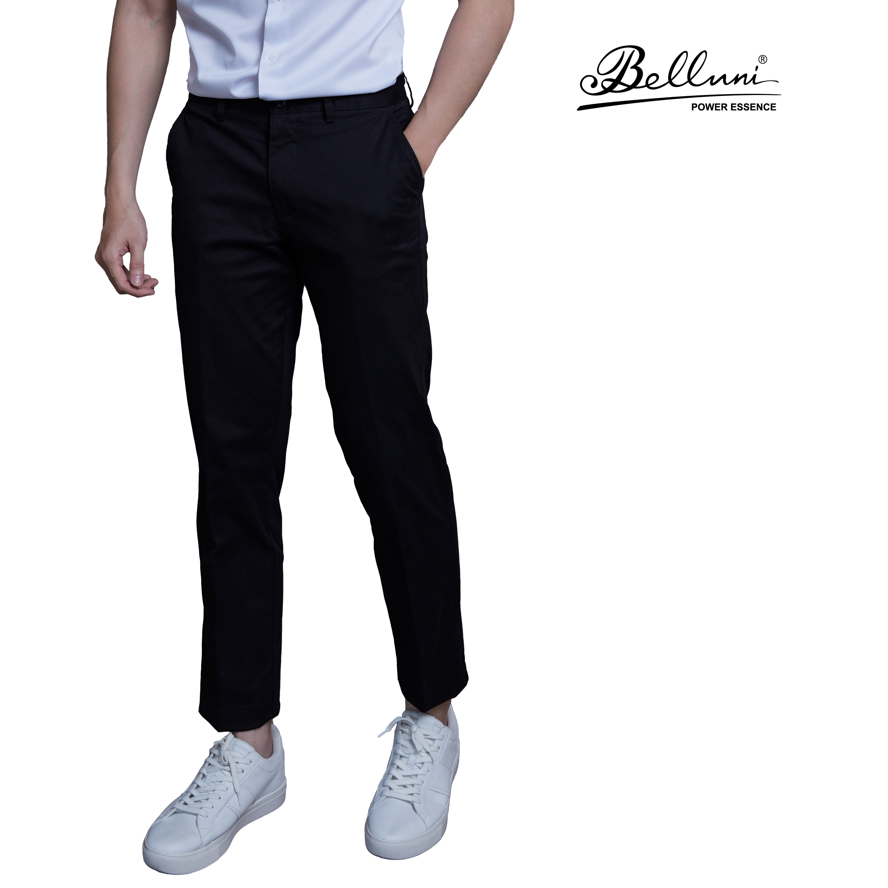 Quần khaki nam công sở cao cấp Belluni sợi cotton không ly - QK0.CMS.BE.25.BL