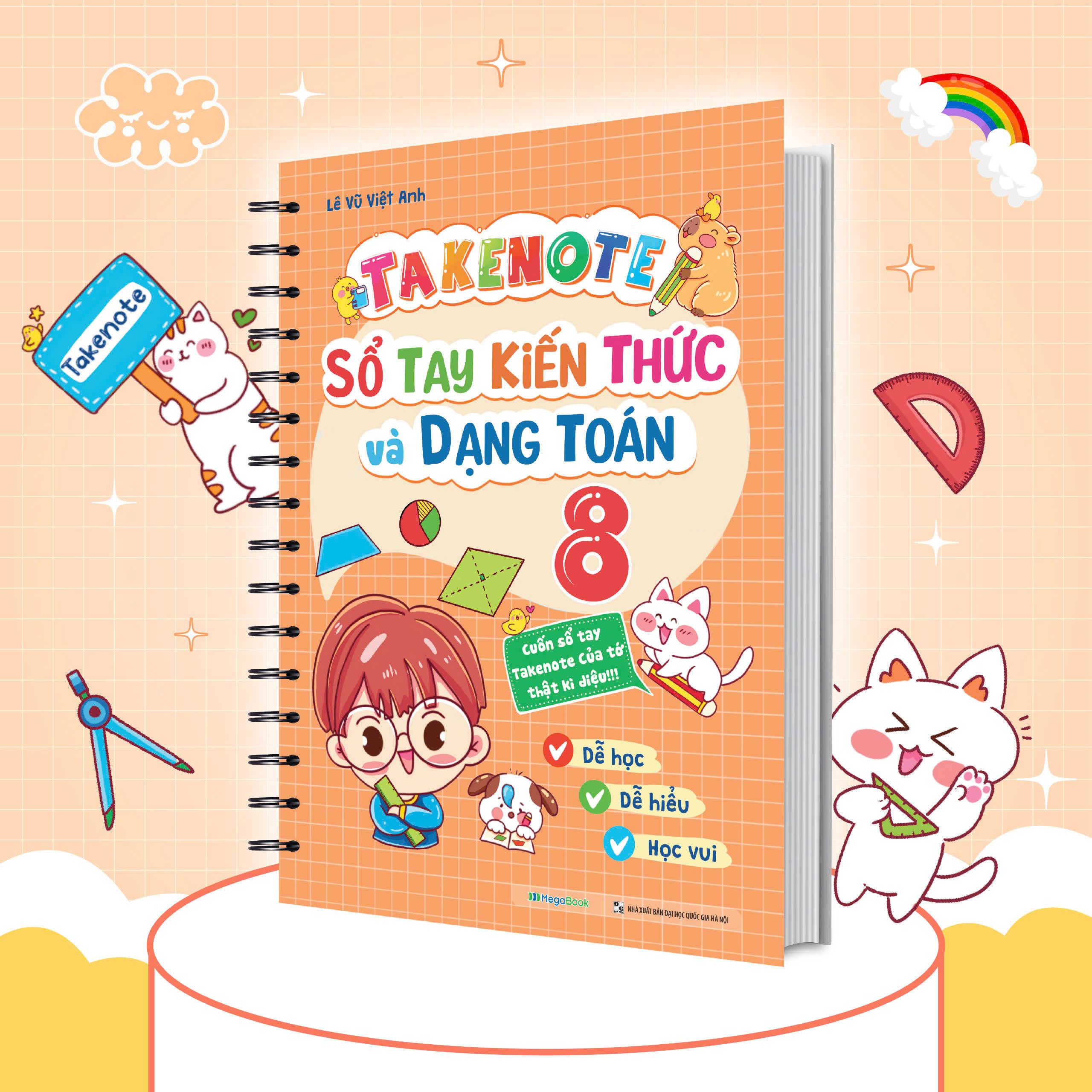 Sách - Takenote Sổ Tay Kiến Thức Và Dạng Toán 8