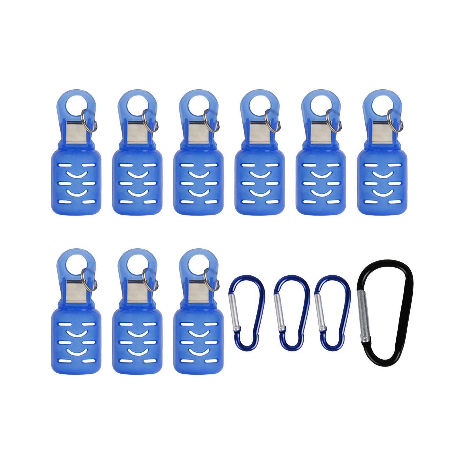9Pcs Fishing Squid Hooks Cover Fishing Jigs Lure Covers with 4 Carabiners Umbrella Hooks Cover Strong Hooks  Fishing Tackle Tools
