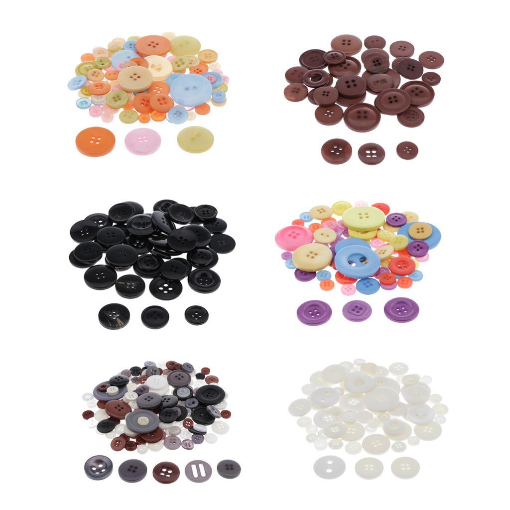 1 Pack Round Resin  Decorative Buttons Sewing Craft Multicolor 1