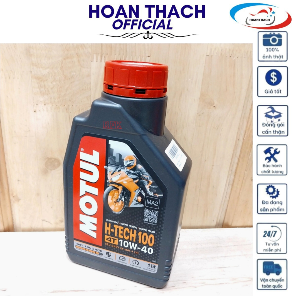 Nhớt H-Tech 100 4T 10W40 1lít dùng cho xe số HOANTHACH SP009032