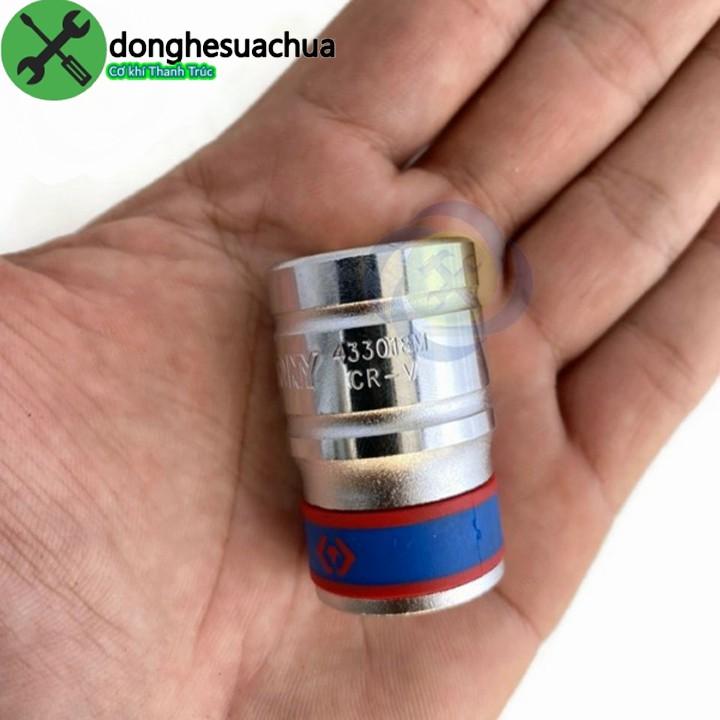 Tuýp 18mm 1/2 Kingtony 433018M 12 cạnh màu trắng dài 38mm