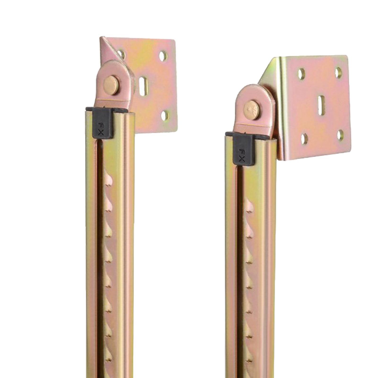 10 Gear Angle Lifting Rod Desk Hinge Adjustable, with Bracket Hardware for Cabinet
