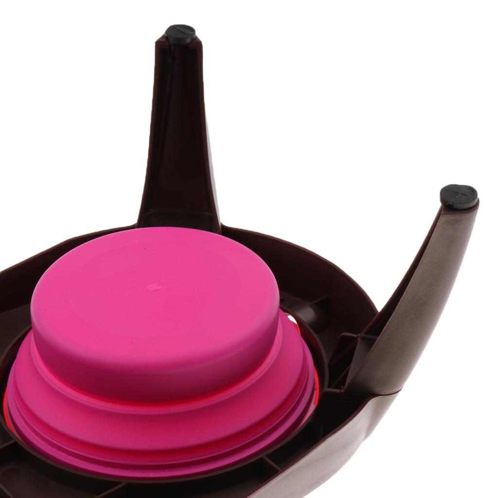 Removable Dog Folding Bowl Pet Cat Puppy Food Water Feeding Travel Bowl Pink