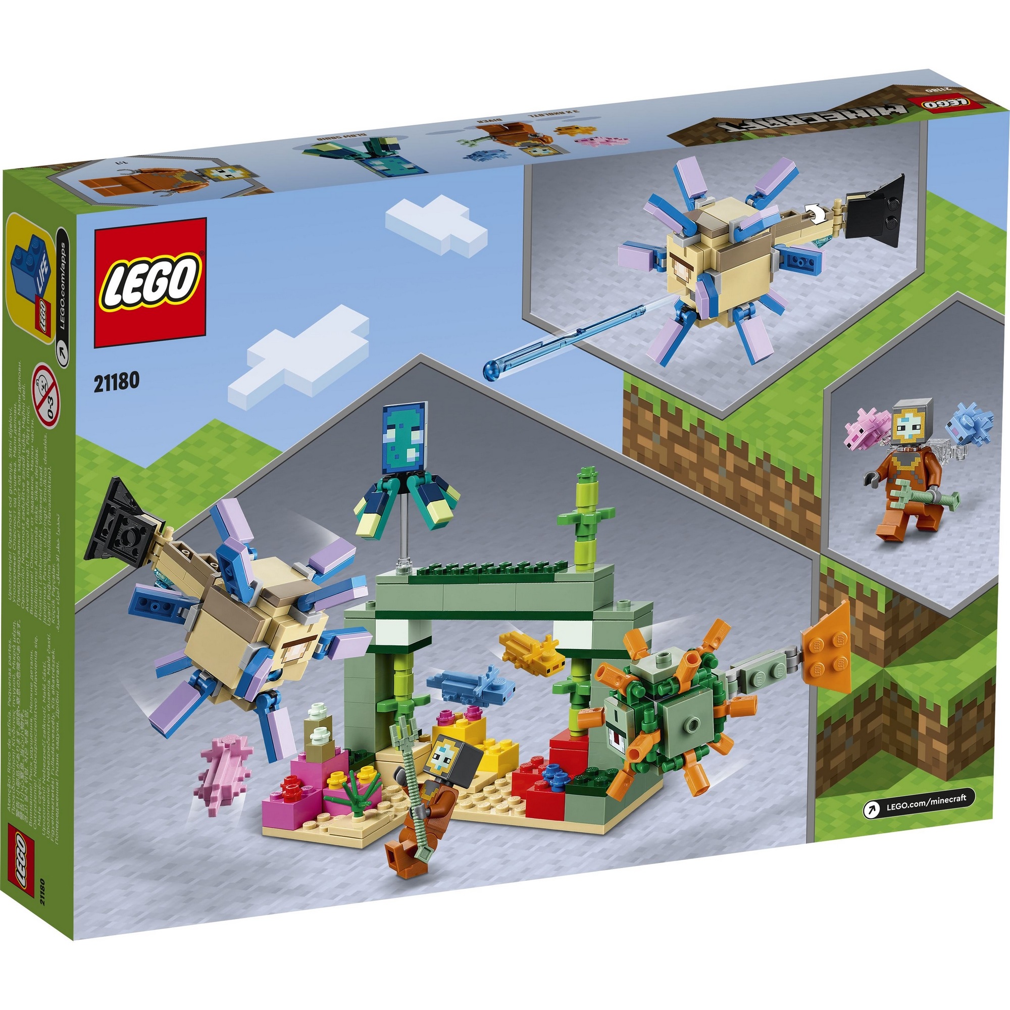 LEGO Minecraft 21180 Trận Chiến Giám Hộ Dưới Đáy Biển (255 chi tiết)