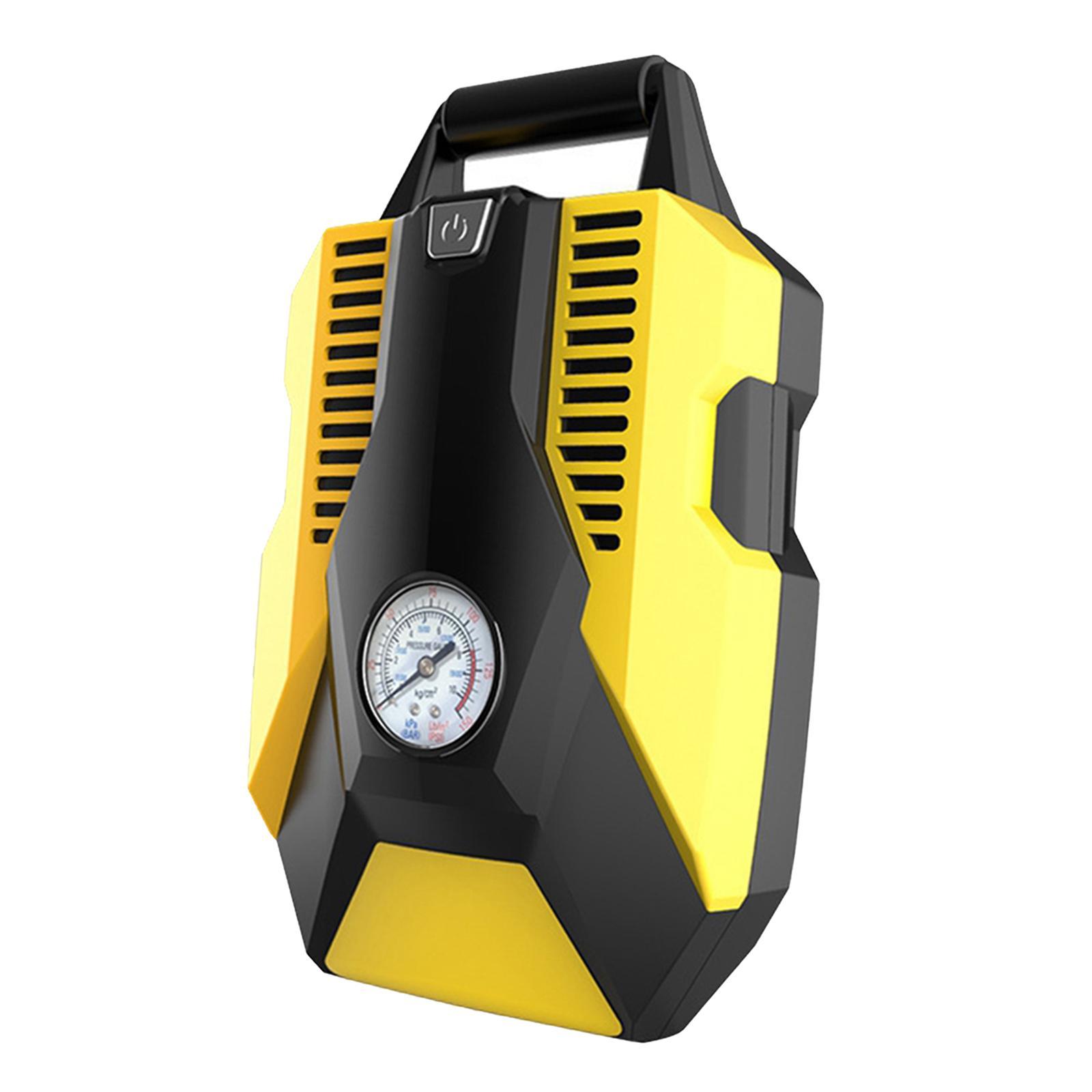 Portable Air Pump Car Electric Tire Inflator Compressor 19 Cylinder Pointer