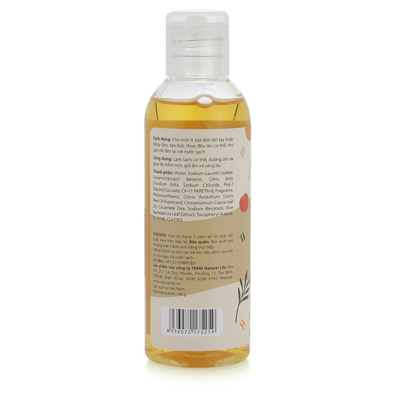 Shower gel Calm 100g AN'Sw (Gel tắm tinh dầu Quế và Cam Ngọt)