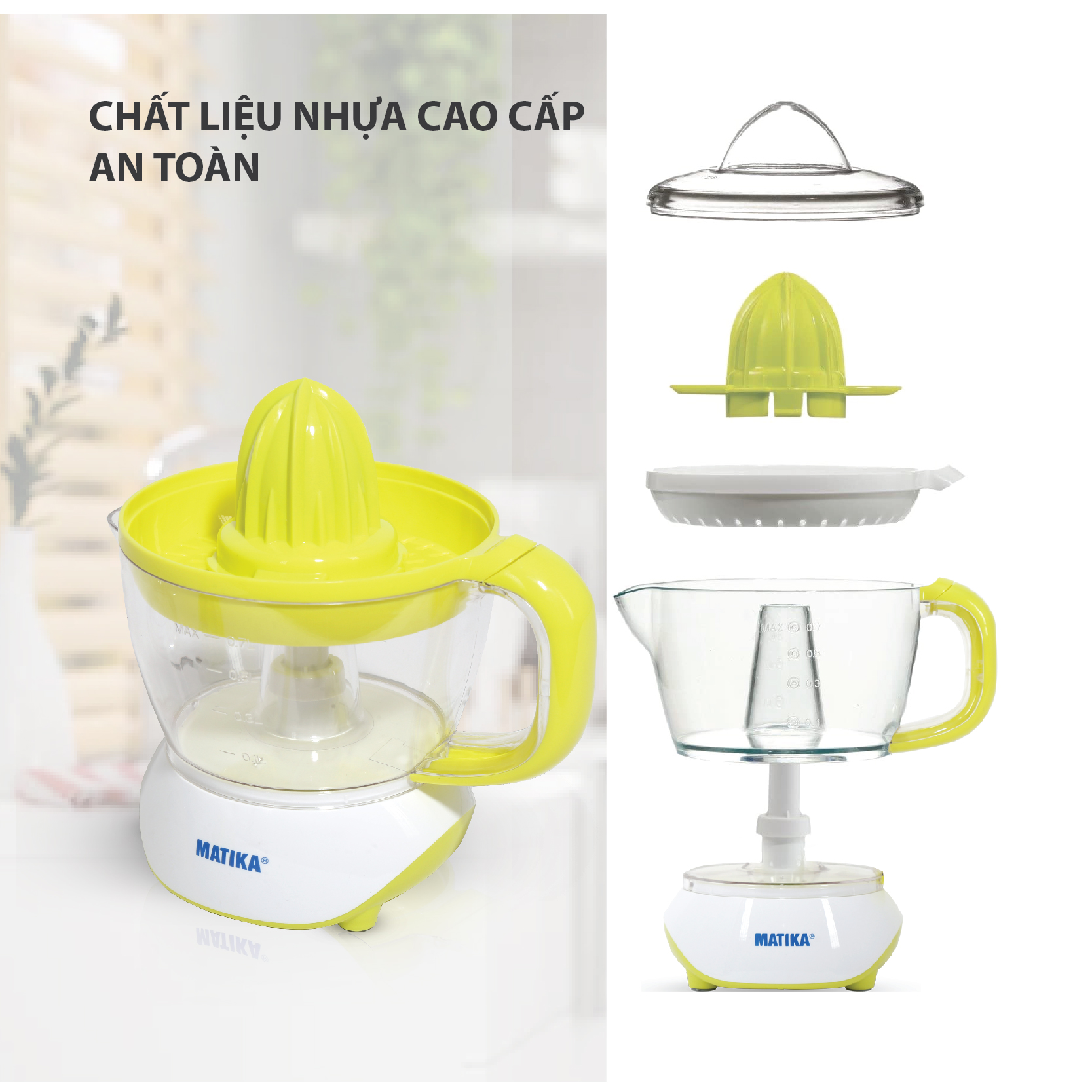 Máy Vắt Cam MATIKA Dung Tích 700ml MTK-3307 - Hàng chính hãng