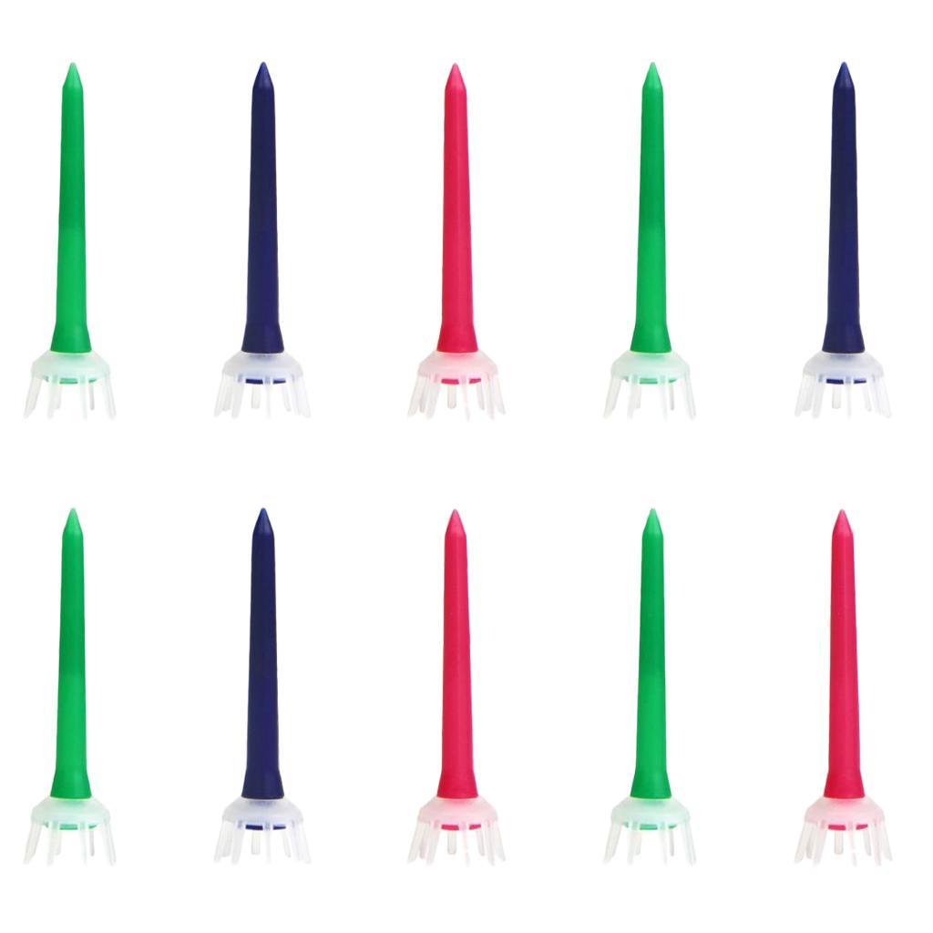 10pcs Golf Tee Crown Claw Tees 2 3/4'' Ball Holder Club Accessories 60mm