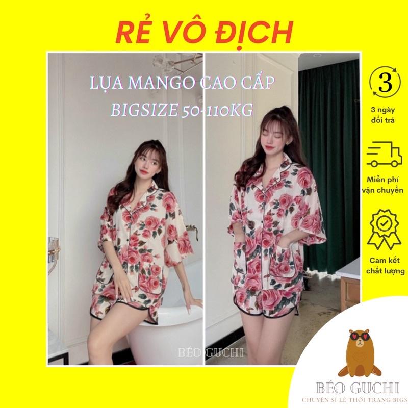 Đùi cánh dơi trẻ trung 50-110kg MANGO cao cấp ở nhà vẫn xinh - Pijama Bigsize Đồ bộ nữ đồ ngủ mặc nhà