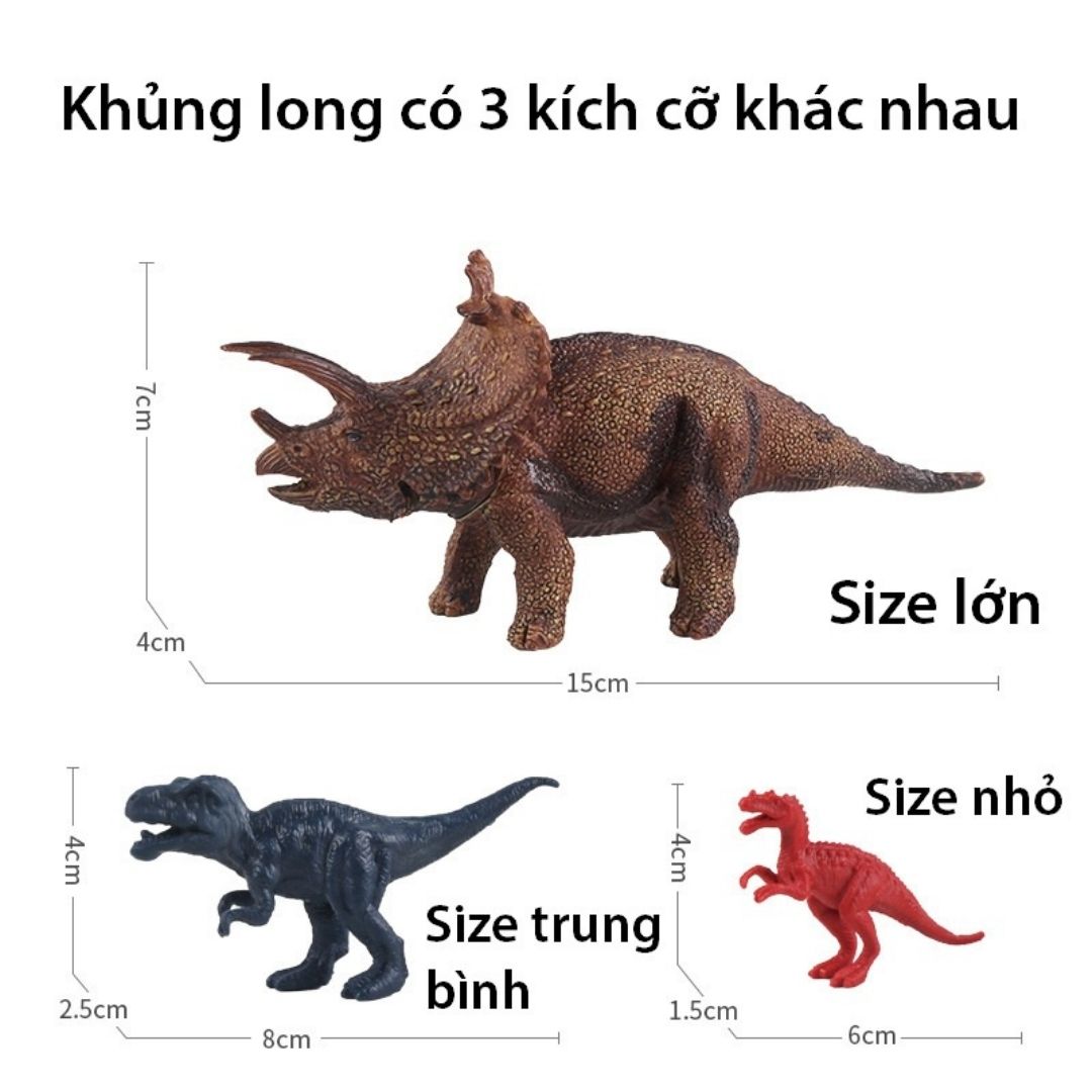 Bộ đồ chơi mô hình công viên khủng long nhiều loại lớn cho trẻ em tặng kèm hộp