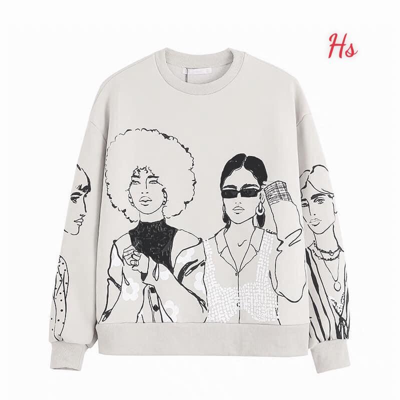 Áo nỉ sweater cô gái sành điệu