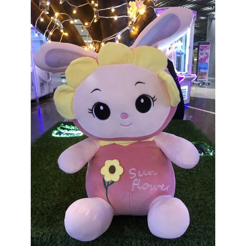 Gấu Bông Thỏ hoa hướng dương gắp máy A.e.on