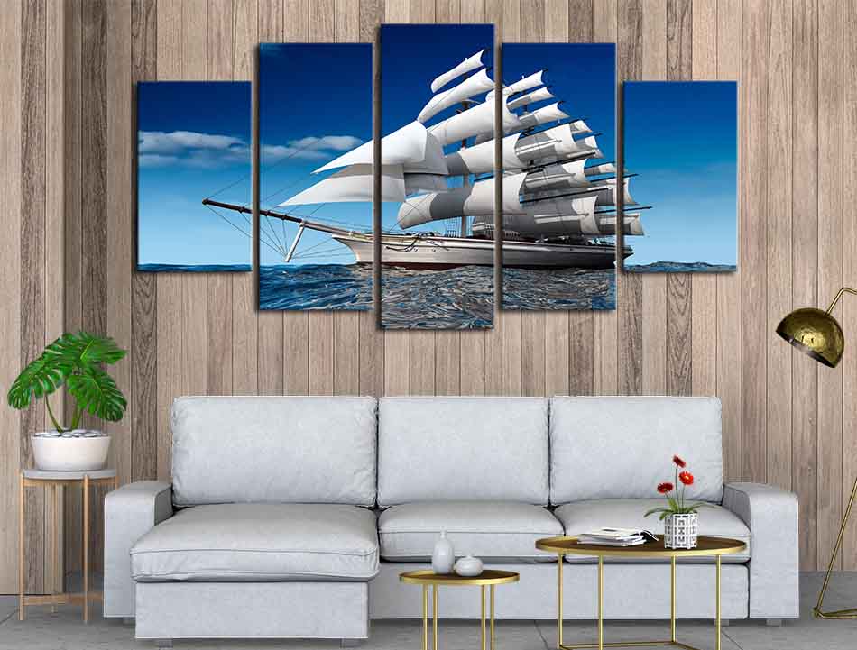 Tranh canvas phong thủy treo tường - Thuận buồm xuôi gió - TBXG001 - 150x80cm