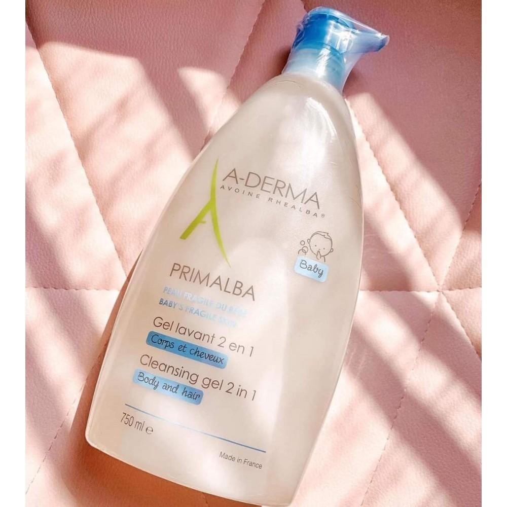 Sữa tắm gội toàn thân A-Derma Primalba Gentle Cleansing Gel baby 500ml