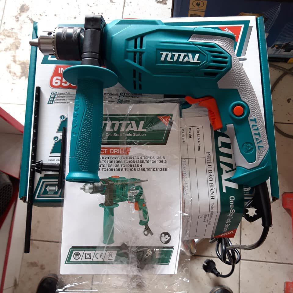 MÁY KHOAN BÚA 13MM 650W TOTAL TG106136E - HÀNG CHÍNH HÃNG