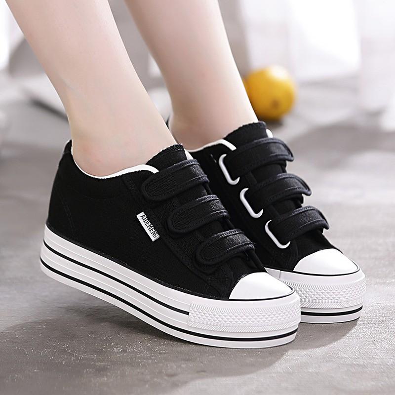 Giày bata nữ học sinh quai dán độn đế siêu xinh MBS167 - Mery Shoes