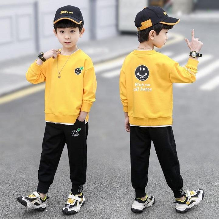 Quần Áo Trẻ Em,Quần Áo Thu Đông HAPPY Cá Tính Dễ Thương Cho Bé 16-40KG