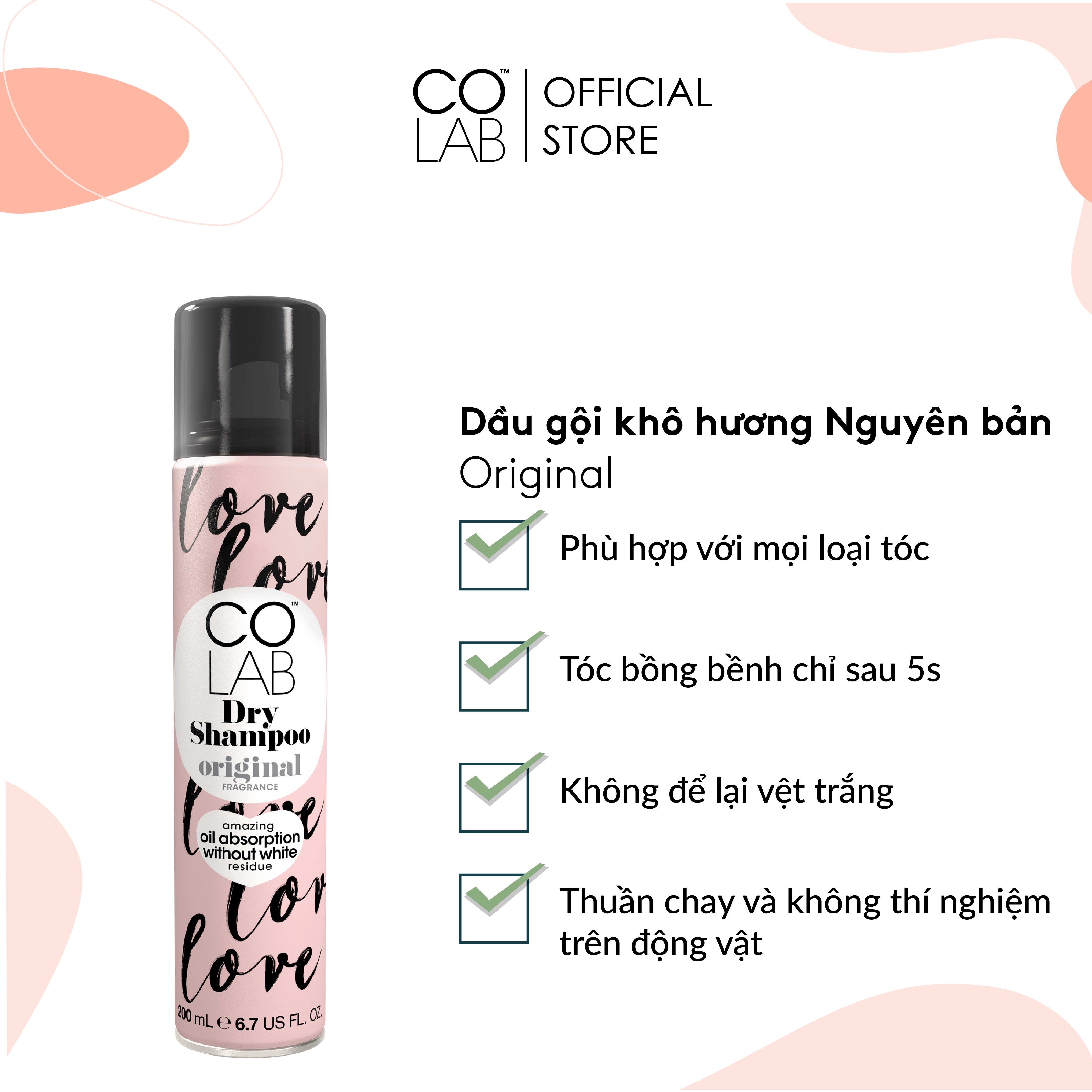 Dầu gội khô COLAB hương Original 200ml