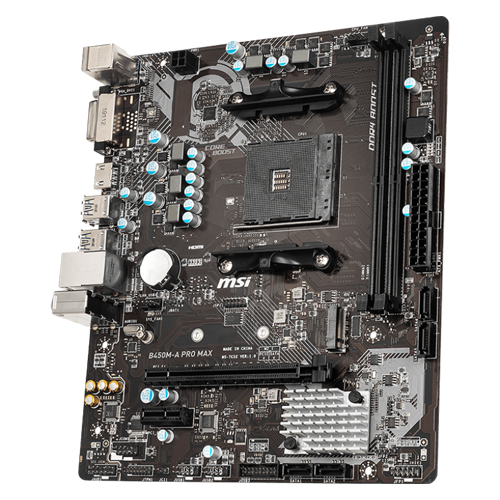 Bo mạch chủ Main MSI B450M-A PRO MAX Socket AM4 - Hàng Chính Hãng