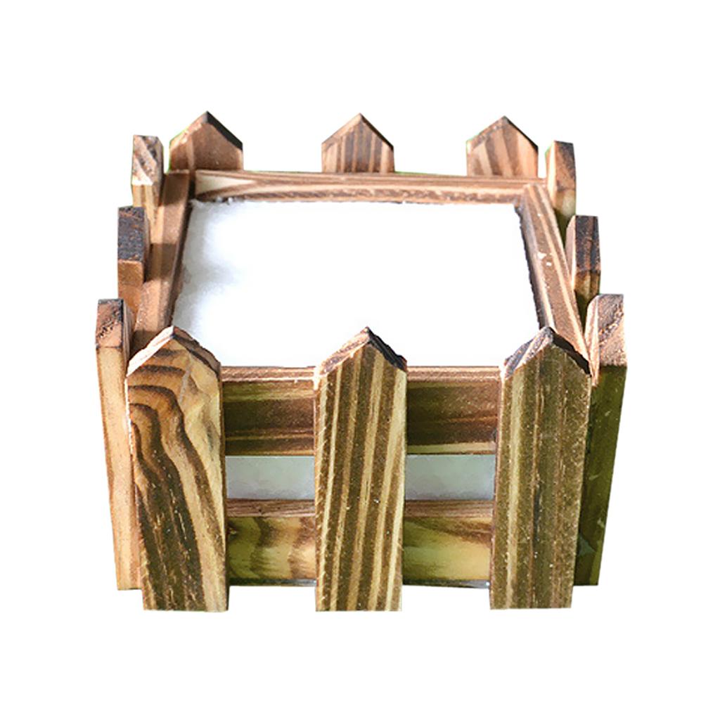 Vintage Wooden Flower Fence Storage for Home Garden Wedding Decor 10*10*7cm