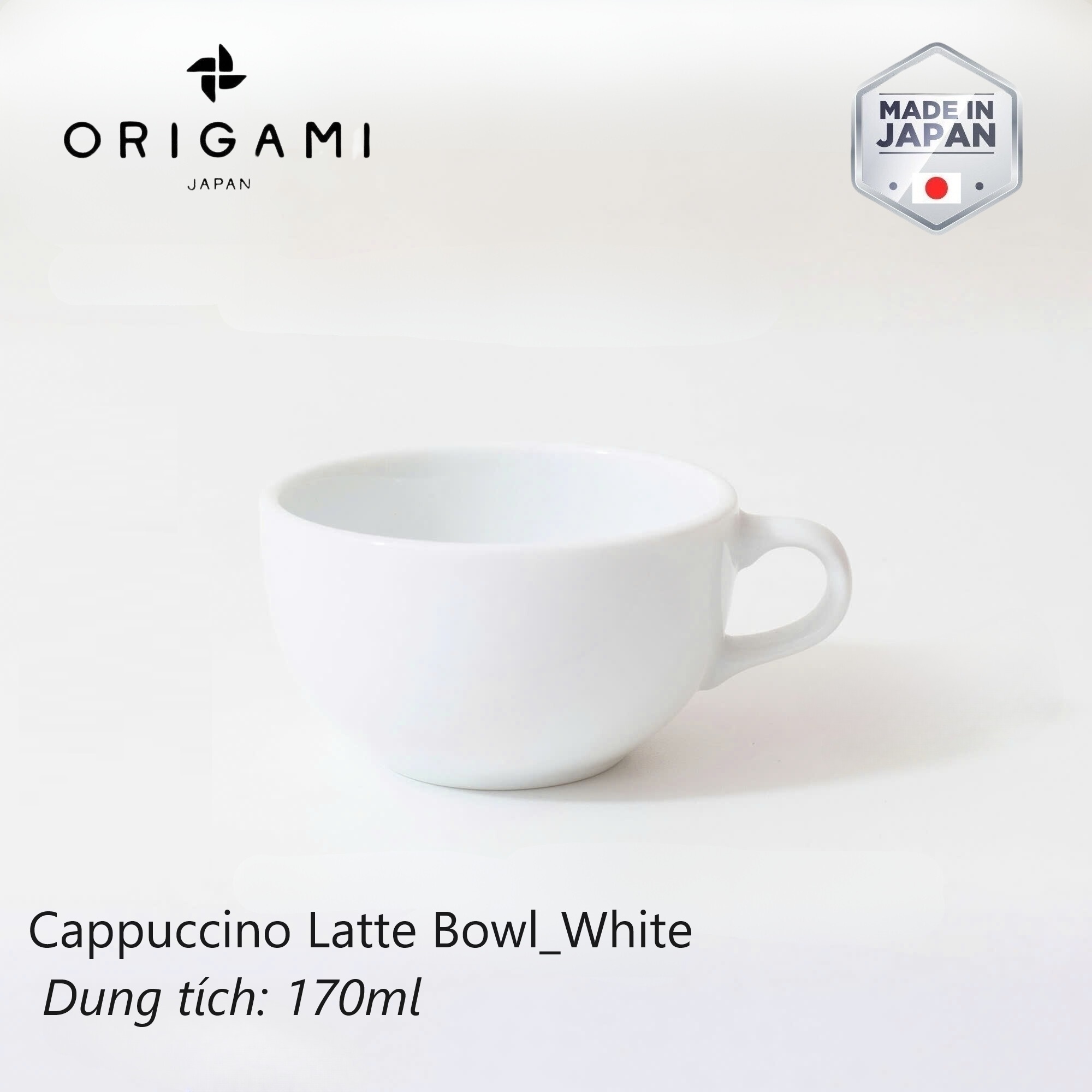 New 2024 Ly sứ Origami Cappuccino Bowl 170ml uống trà cà phê