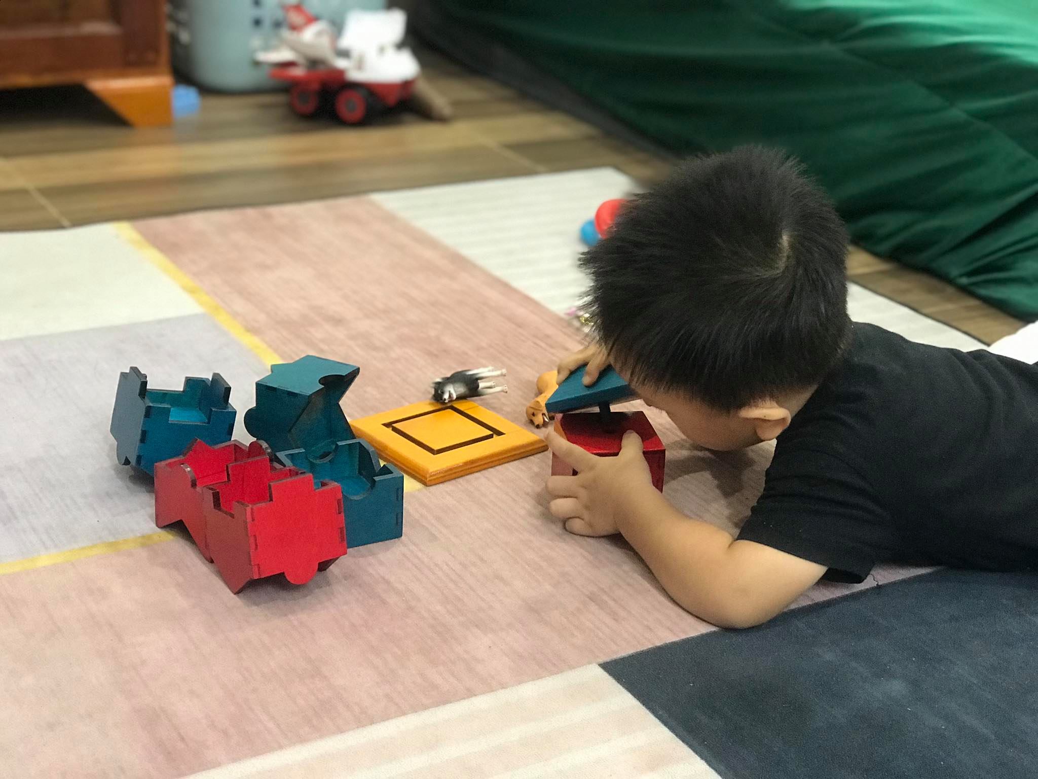 [THANH LÝ] [SK 004 - Mota Montessori] - Đồ chơi trí tuệ cho bé Xếp hình dạng tháp - Hàng chính hãng