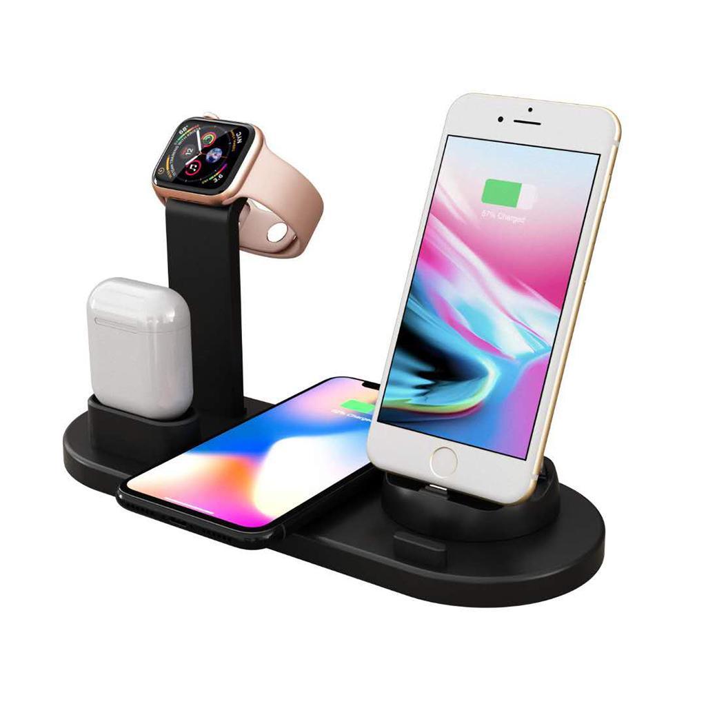 Wireless Mobile Phone Watch Earphone Fast Charging Station Base