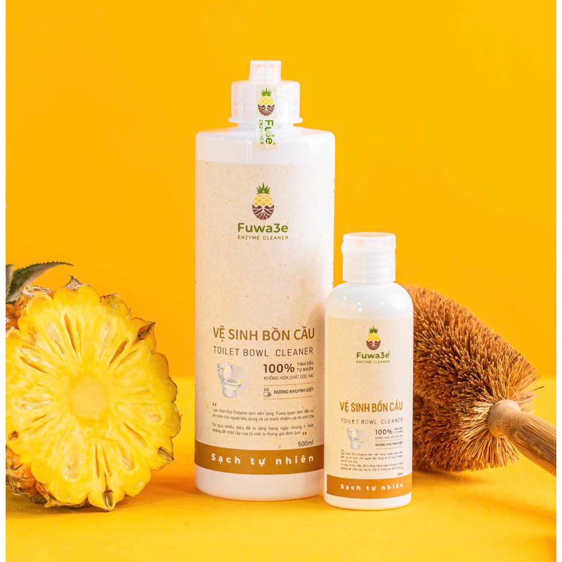 Vệ sinh bồn cầu thiên nhiên FUWA3e Organic Enzyme sinh học sạch khuẩn an toàn hương tinh dầu khuynh diệp 500ML