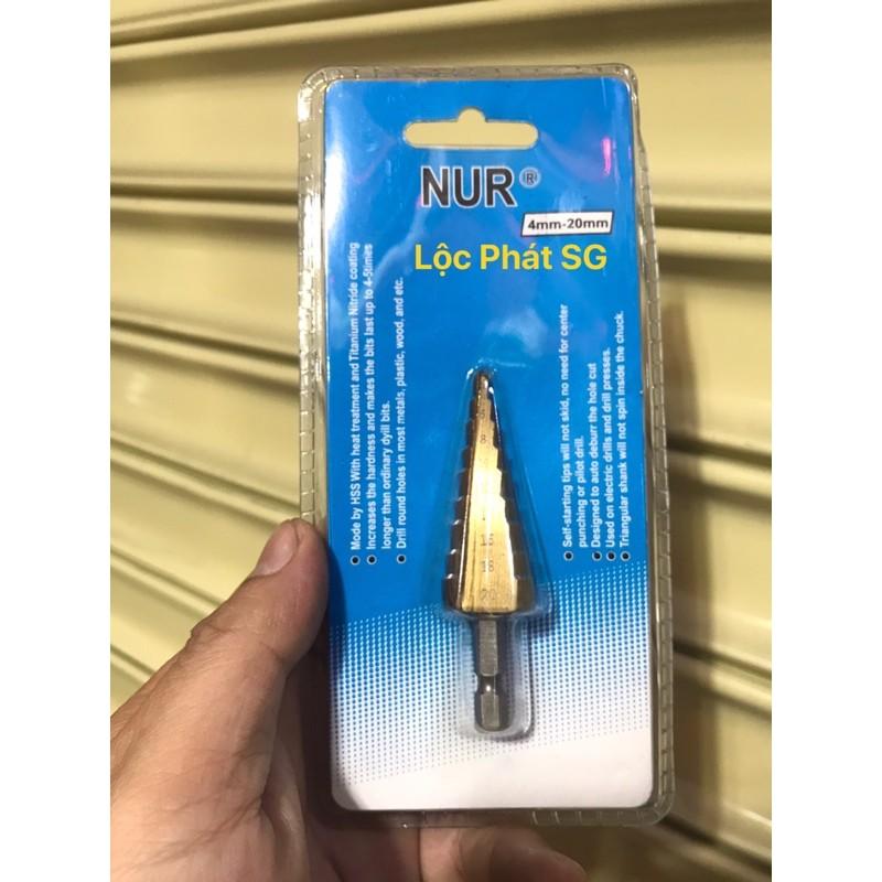 Mũi khoan tháp TITANIUM - chuôi lục giác NUR cao cấp