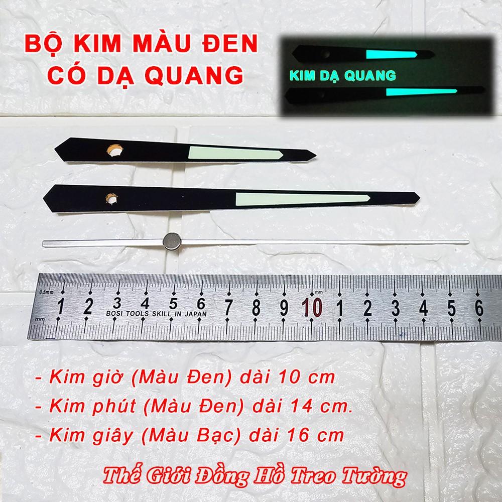 Máy Đồng Hồ Treo Tường KIM TRÔI Cao Cấp EASTAR Màu ĐEN Có DẠ QUANG