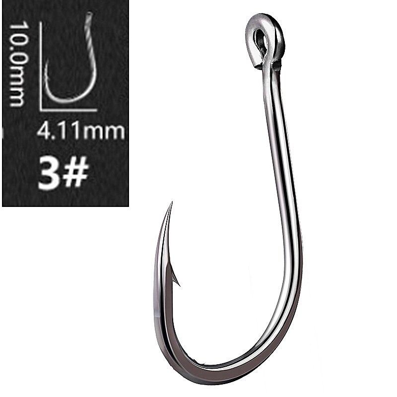 100pcs Circle Carp Eyed Fishing Hook Size 3 4 5 6 7 8 9 10 11 12 13 14 15 16 17 18 Ring eye Japan Fishhook