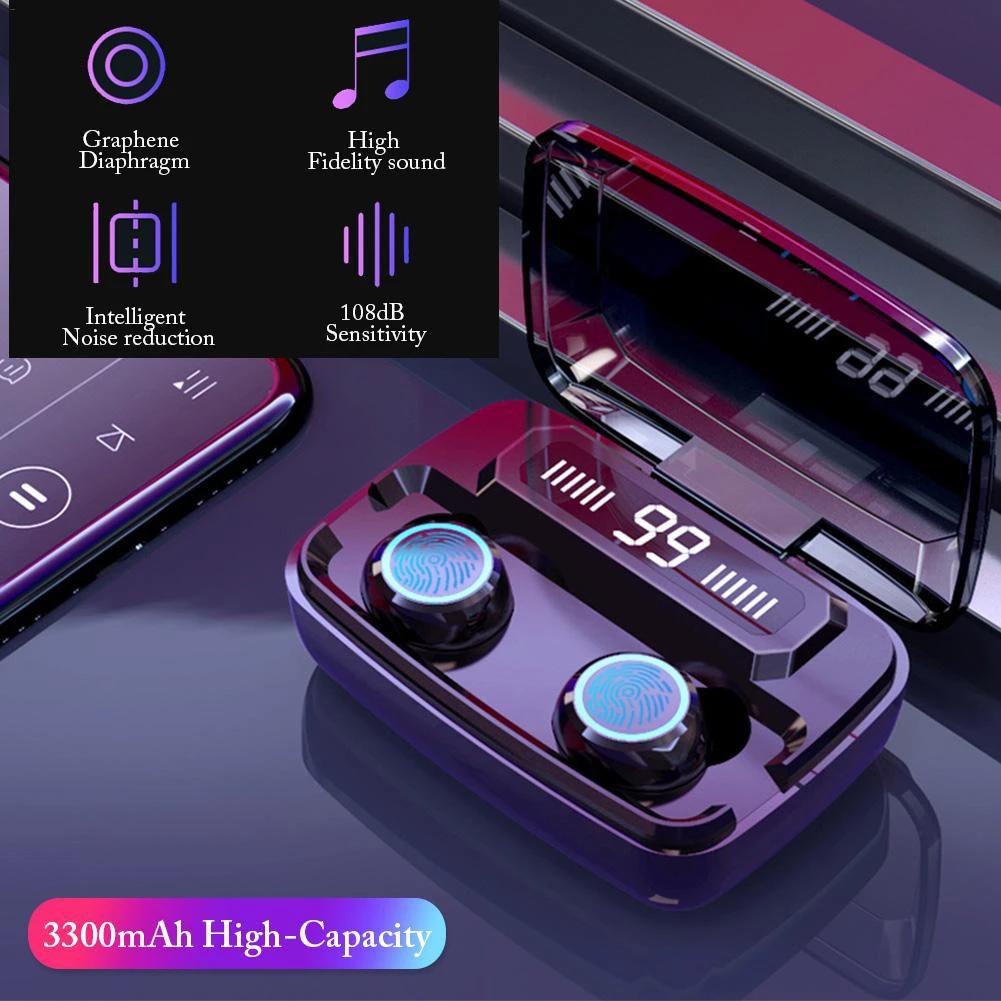 M11 Bluetooth 5.0 TWS Tai Nghe Không Dây Loại Bỏ Tiếng Ồn Tai Nghe Chống Nước Tai Nghe Nhét Tai Cảm Ứng Điều Khiển Tai Nghe Dành Cho Điện Thoại Thông Minh