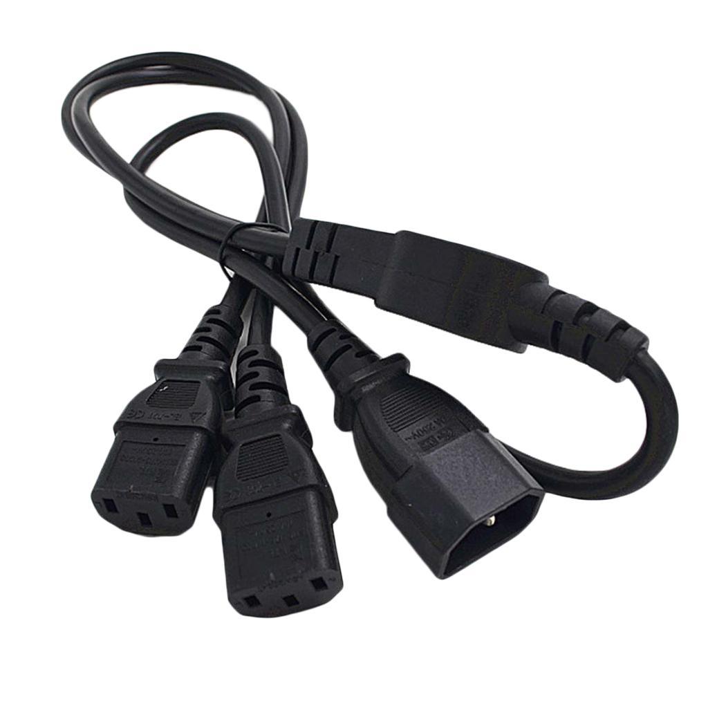 Y Splitter IEC 320 C14 to 2 C13  Power Extension Cord for PC PDU UPS DMX