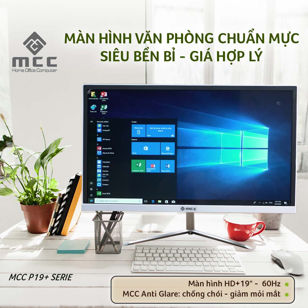 Bộ PC All In One MCC 3341P19 CPU Core i3 Processor, 4GB, 120GB SSD, WIFI, 19&quot; - Hàng chính hãng