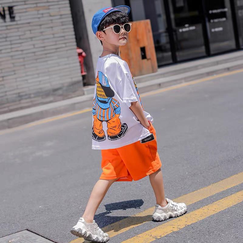 Bộ đồ bé trai Con Xinh cotton CAT NYG set quần áo trẻ em từ 5 đến 14 tuổi