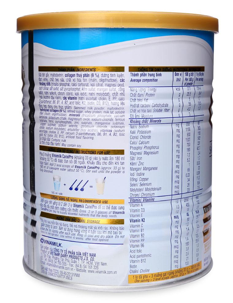 Sữa Bột Vinamilk CanxiPro (900g / Hộp Thiếc)