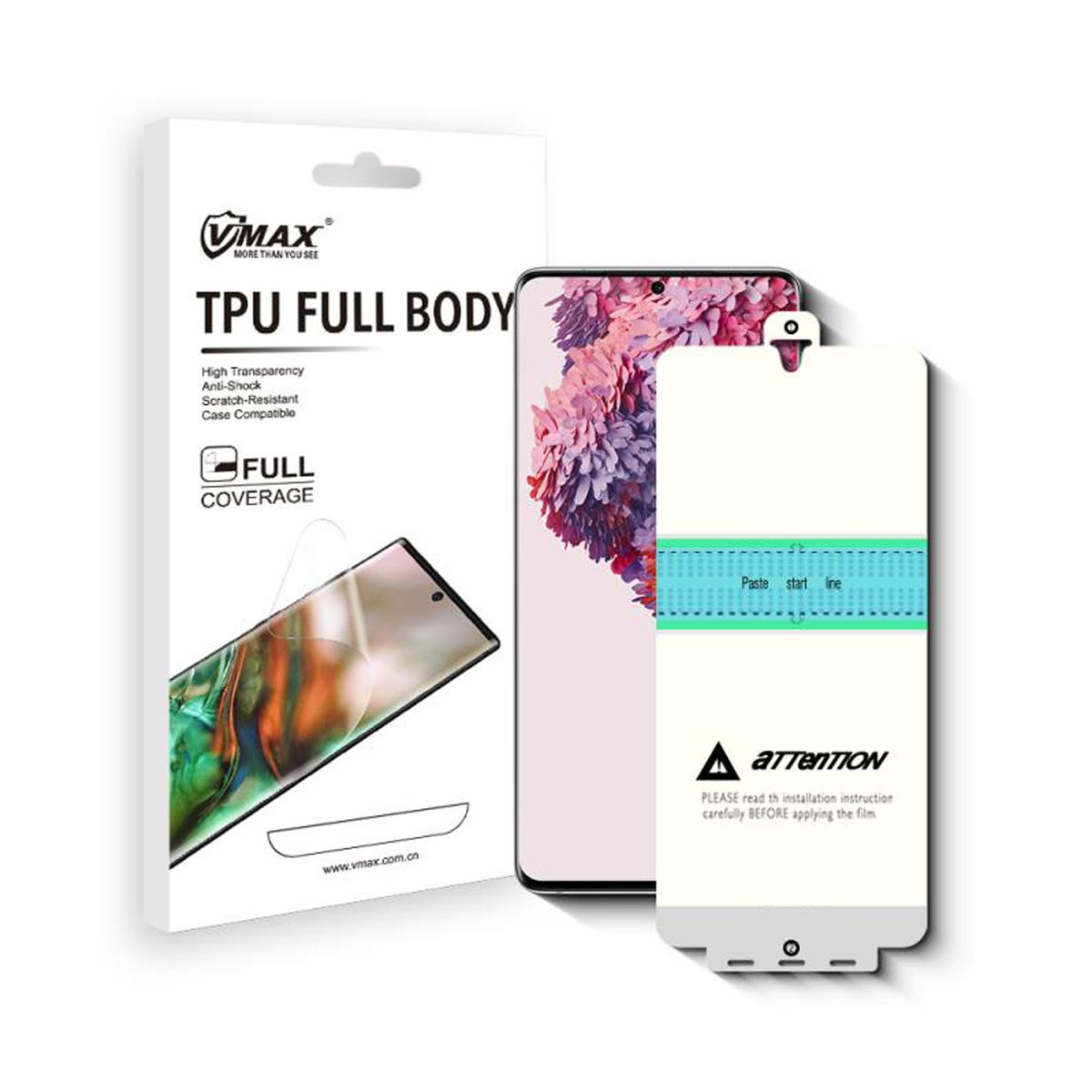 Miếng dán màn hình silicon chống trầy cho Samsung Galaxy S20 hiệu Vmax  - hàng nhập khẩu