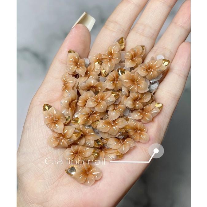 Hoa bột nail | Hoa gắn móng tay | Hoa ly ( set 2 bóng/10 bông ) - 1