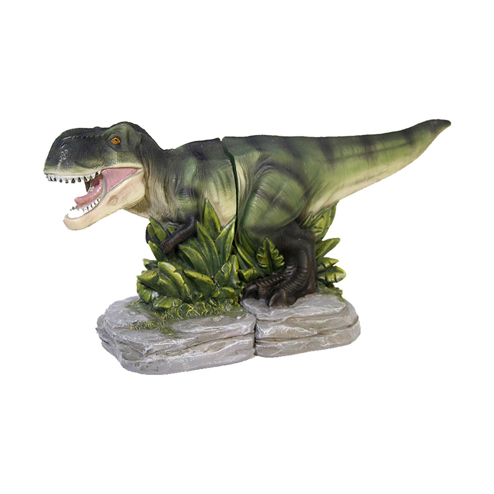 Dinosaur Statue Bookend Figurine Animal Sculpture for Shelf Living Room