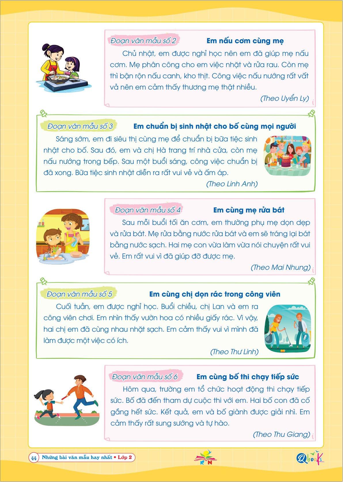 Những Bài Làm Văn Mẫu Hay Nhất Lớp 2 - Kết nối tri thức với cuộc sống - Bản Quyền
