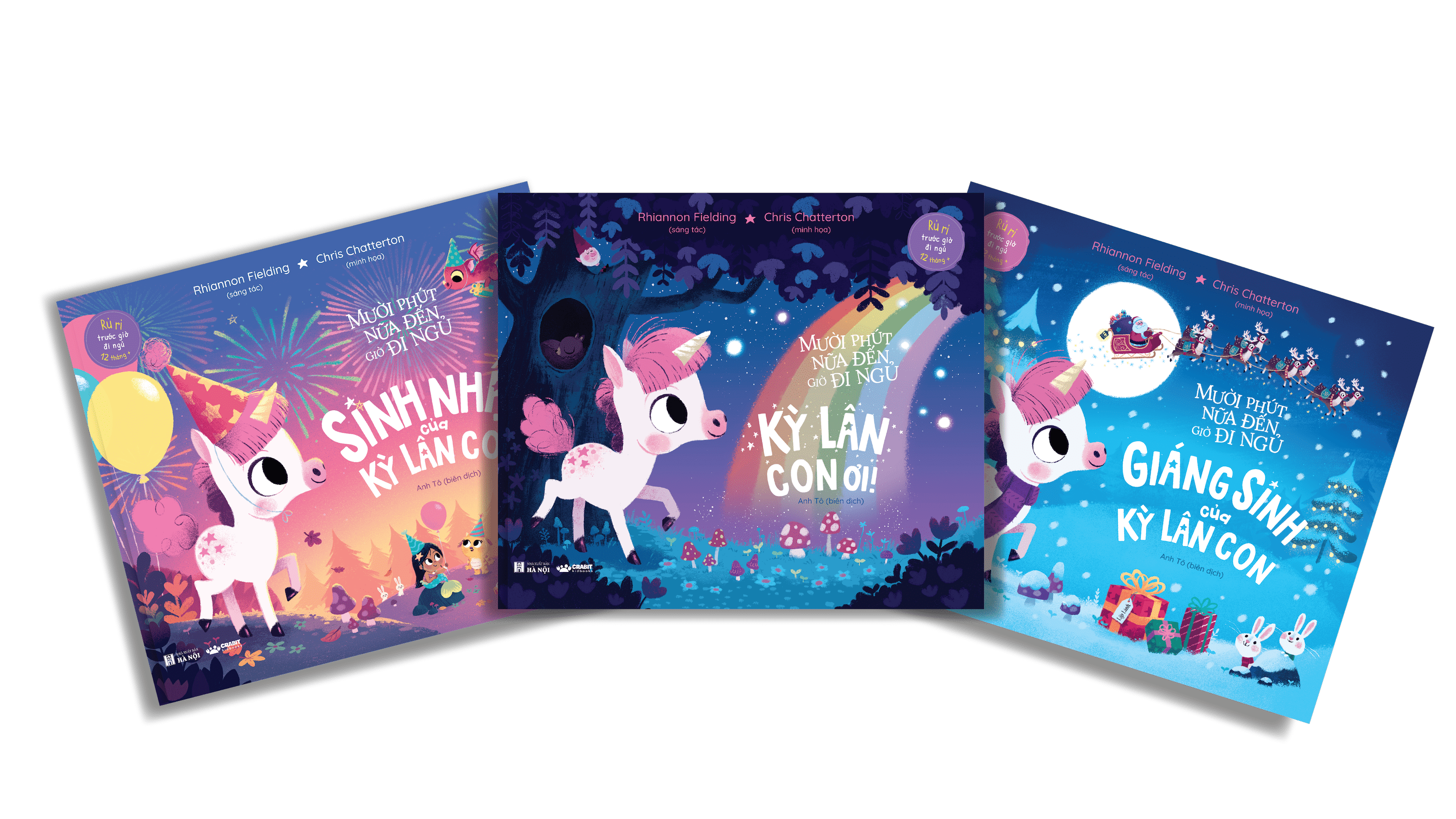 Sách - Combo Mười Phút Nữa Đến Giờ Đi Ngủ - Bộ 3 Cuốn Kỳ Lân Con (Dỗ Bé Ngủ Ngon Trong 10 Phút)