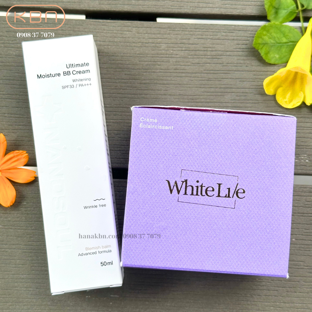 Combo 2 sản phẩm kem chống nắng Ultimate Moisture BB Cream + kem dưỡng White Lie